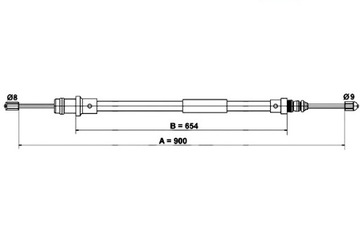 LINKA HAMULCA RĘCZNEGO FIAT SCUDO Combinato 2.0 16