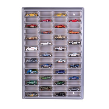 Półka Organizer na Autka Resoraki Hot Wheels Zamykana Szara