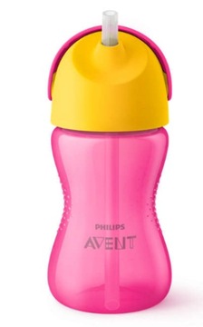 AVENT KUBEK NIEKAPEK BIDON ZE SŁOMKĄ 300ml12m+GIRL