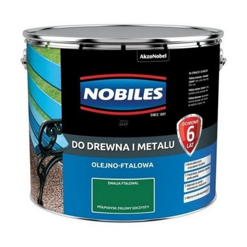 Nobiles olejna 10L ZIELONY SOCZYSTY zielona Ftalonal farba olejno-ftalowa