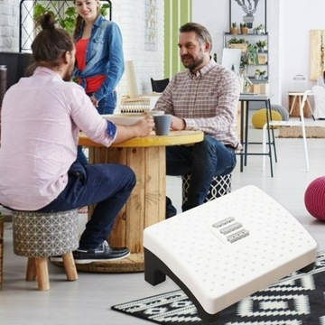 Foot Rest Office Chair Tilted Stool Footrest for Under Desk Black White