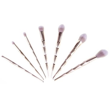 НАБОР ЗОЛОТЫХ КИСТЕЙ ДЛЯ МАКИЯЖА Розовое Золото Единорог