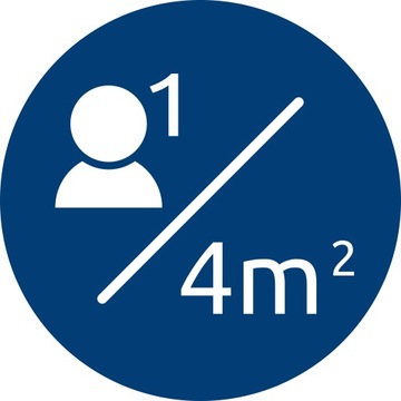 NAKLEJKA NA PODŁOGĘ 30cm LIMIT OSÓB W LOKALU