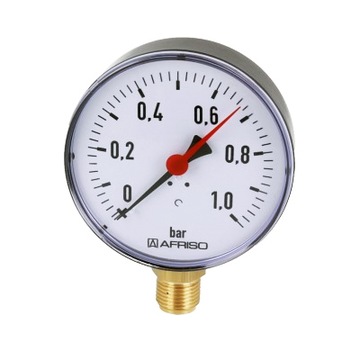 MANOMETR RADIALNY DOLNY 1/2 80mm 0-1 BAR RF AFRISO