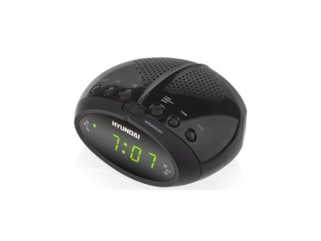 КУХОННАЯ РАДИО-БУДИЛЬНИК РАДИО FM-РАДИО ОТДЕРЖАТЬ БУДИЛЬНИК ЧАСЫ БУДИЛЬНИК Черный HYUNDAI