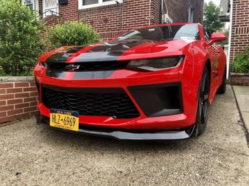 Спойлер накладка на бампер глянцевый CAMARO 2016-2021 гг.