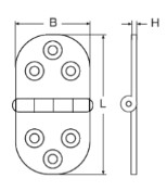 Петля 80х40х2мм 8045C INOX iMATX