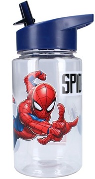 Plastikowa butelka do picia Spiderman ze słomką