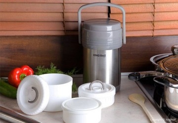 KINGHOFF УЖИННЫЙ ТЕРМОС 1,5л +3 КОНТЕЙНЕРА KH-4075