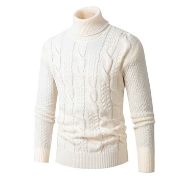 MĘSKI GOLF SWETER dopasowany ELASTYCZNY ELEGA