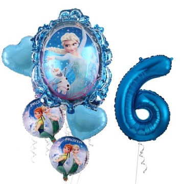 BALON NA URODZINY 6 SZEŚĆ LAT BALONY KRAINA LODU FROZEN ELZA SZUSTE