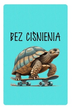 Magnes na lodówkę 8,5x5,5 cm bez ciśnienia żółw deskorolka