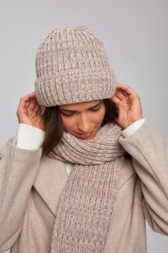 SABFIL Hrubá zimná súprava, dámska čiapka, šál, krásna, veľmi teplá