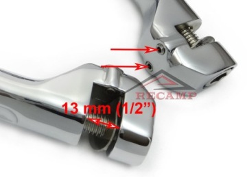 МОНТАЖНЫЕ РУЧКИ HARLEY WALKER CLAMP, хром