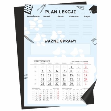 KALENDARZ PLANER MAGNETYCZNY A3 magnes pionowy