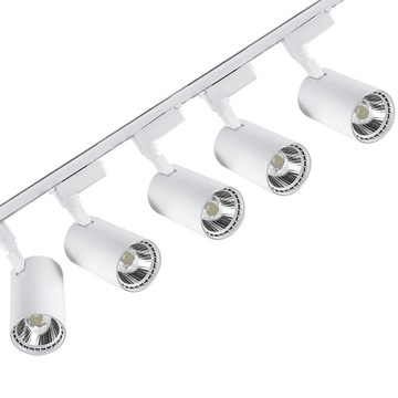 5x KOMPLETNY ZESTAW SYSTEMU OŚWIETLENIA SZYNOWEGO REFLEKTOR LED 150W