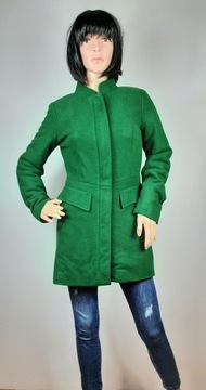 Kurtka płaszcz zielony ze stójką ocieplany 40 L