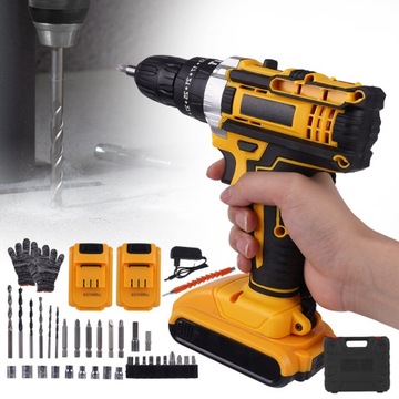 АККУМУЛЯТОРНАЯ ДРЕЛЬ 21 В, 2 СКОРОСТИ СО СВЕТОДИОДНОЙ ПОДСВЕТКОЙ