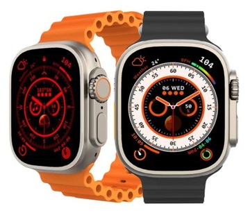 SMARTWATCH DAMSKI MĘSKI HD8 ULTRA ROZMOWY POMIARY