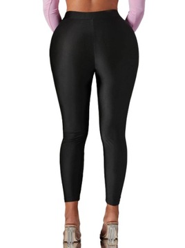 SHEIN SXY LEGGINSY DAMSKIE CZARNE PROSTE XS VCD