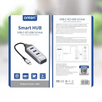 Onten 95118U Многофункциональный преобразователь-концентратор USB-C/Type-C 4 в 1