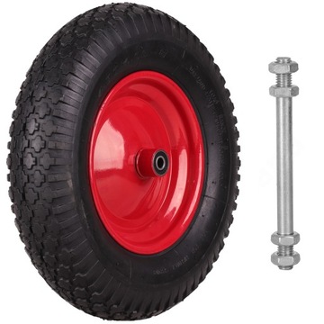 KOŁO do taczki Wózka GEKO 4.00-8 z łożyskami udźwig do 210kg 2 PŁÓTNA +OŚKA