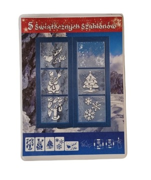 Szablony do sztucznego śniegu 5 wzorów świątecznych