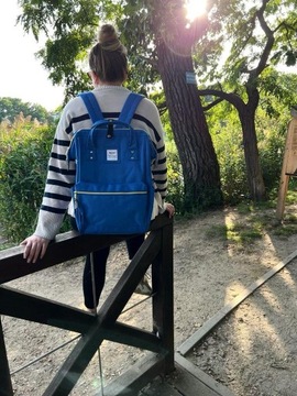 Plecak do samolotu wizzair Himawari 9001 na laptopa 13,3 USB niebieski