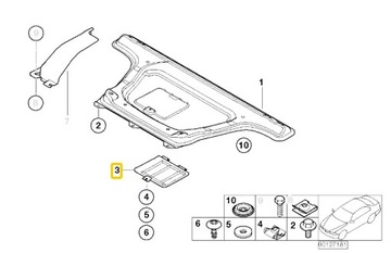 BMW E46 E85 E86 osłona klapka spustu oleju 7199687 OE