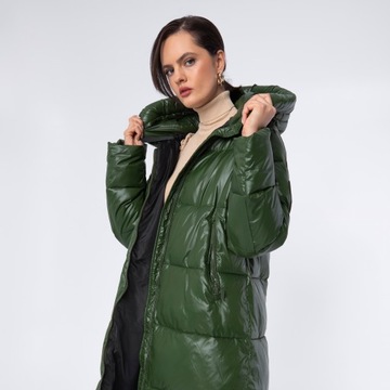WITTCHEN damski płaszcz puchowy pikowany zielony