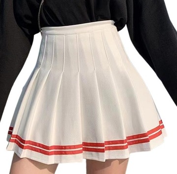 Спортивная юбка со складками в полоску