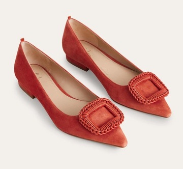 BODEN nowe buty damskie SKÓRA ZAMSZ sandały BALERINY roz 41