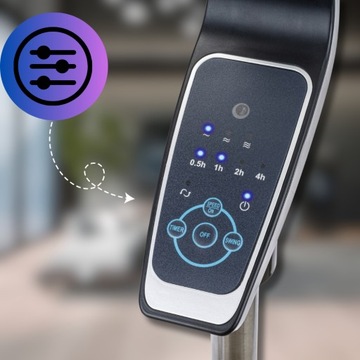 WENTYLATOR STOJĄCY 70 W WIATRAK PODŁOGOWY TIMER DO DOMU BIURA + pilot