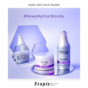 STAPIZ Sleek Line Blond Шампунь + маска для светлых волос 1000мл с шелком