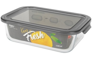 POJEMNIK NA ŻYWNOŚĆ ZE SZKŁA KEEP IT FRESH 1500ML