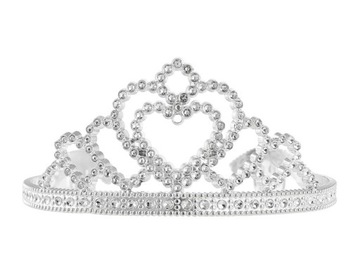 Tiara diadem srebrny Korona Królowa Balu Urodziny