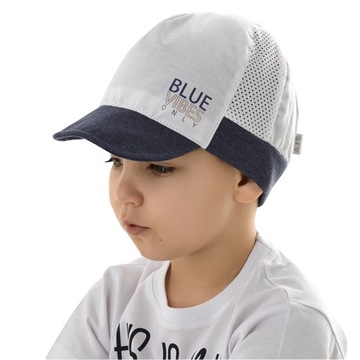 CZAPKA Z DASZKIEM SIATKA BAWEŁNA CIENKA LATO r. 54