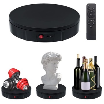 ВРАЩАЮЩАЯСЯ НА 360 ГРАДУСОВ ПОДСТАВКА ДЛЯ ФОТОГРАФИИ ЧЕРНАЯ 30 СМ + ПУЛЬТ ДИСТАНЦИОННОГО УПРАВЛЕНИЯ