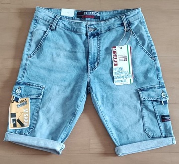 męskie bojówki krótkie jeans M.Sara rozmiar 40