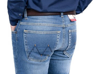 Jeans męskie spodnie klasyczne z przetarciami PL - 108cm/L30