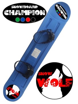 DESKA SNOWBOARDOWA SANKI ŚLIZG WOLF + WIĄZANIA