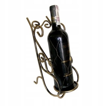 METALOWY STOJAK NA BUTELKĘ WINA - PREZENT - WINO
