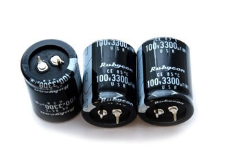 Kondensator el. 3300uF 100V RUBYCON USR ~63V AUDIO