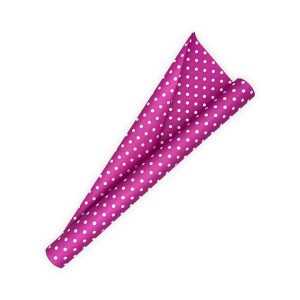 Folia Florystyczna KROPKI GROCHY RÓŻ NEON 50cm/9y Papier do pakowania