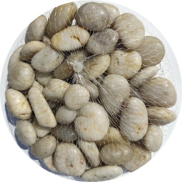 Owalne kamienie otoczaki perłowe połysk 3-6 cm las w słoiku akwarium 1 kg