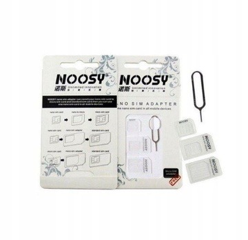 ADAPTER SIM NANO MICRO KLUCZYK ZESTAW NOOSY