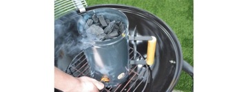 ДЫМОХОД ДЛЯ РАЗЖИГАНИЯ УГЛЯ ДЛЯ ГРИЛЯ + ЧАСТЬ ПЕРЧАТКИ ДЛЯ БАРБЕКЮ