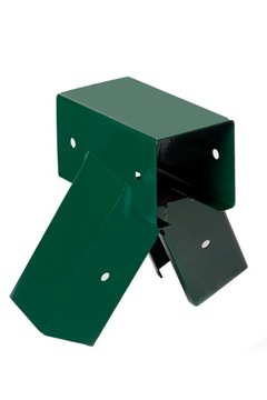 Łącznik do huśtawki kwadratowy zielony 9x9 cm 100 stopni