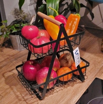 Корзина для фруктов двухъярусная, 2-х ярусная, 27х17,5х29.