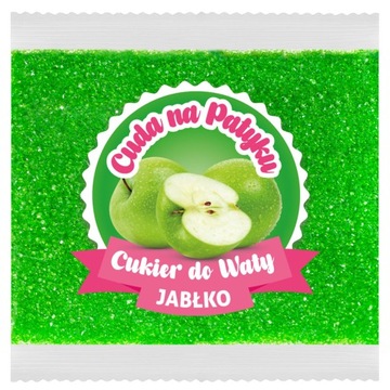 Cukier Do Waty Cukrowej Kolorowy do Maszyny Smakowy JABŁKO Jabłkowy 100g